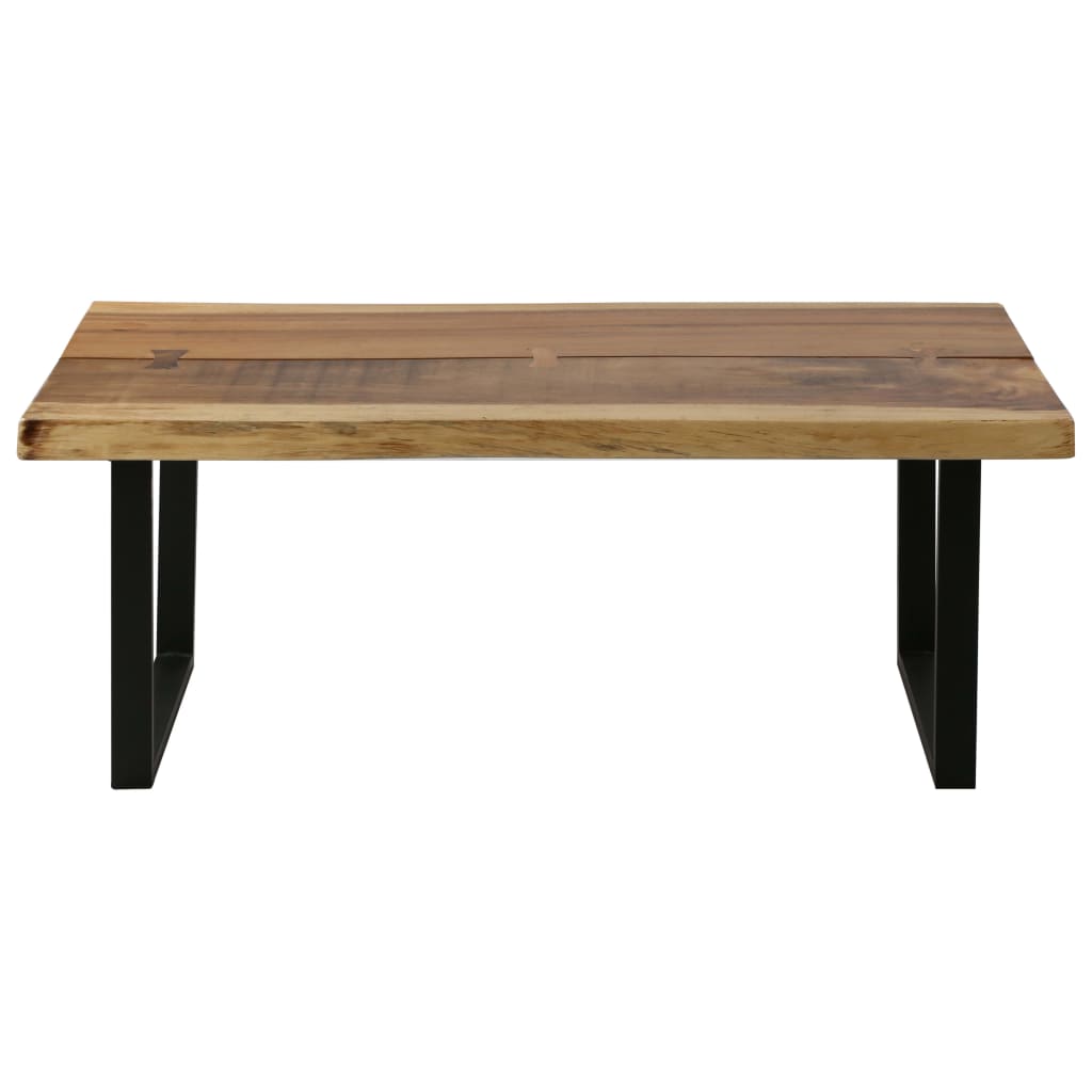 Mesa De Centro De Madera Maciza De Suar 102x56x41 Cm_0