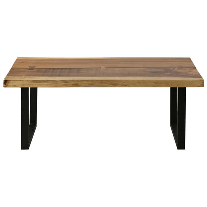 Mesa De Centro De Madera Maciza De Suar 102x56x41 Cm_0