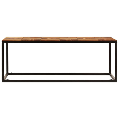 Mesa De Centro Madera Maciza De Acacia Y Acero 110x60x40 Cm_1