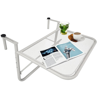 Outsunny Mesa Colgante Balcón Altura Ajustable En 3 Posiciones Carga 30kg_0