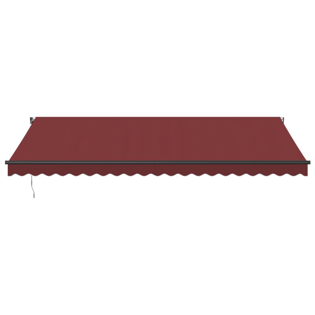 Toldo Retráctil Manual Con Leds Burdeos 500x350 Cm_3