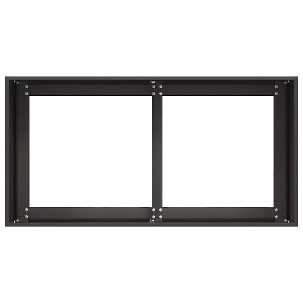 Jardinera De Acero Laminado En Frío Negro 80x40x40 Cm_4