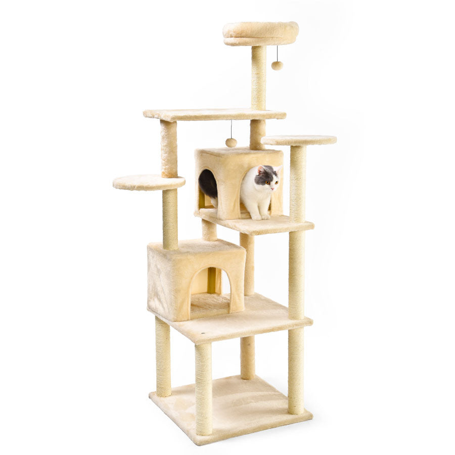 Wuapu Rascador Gato 7x1 Gris 55x55x168_1