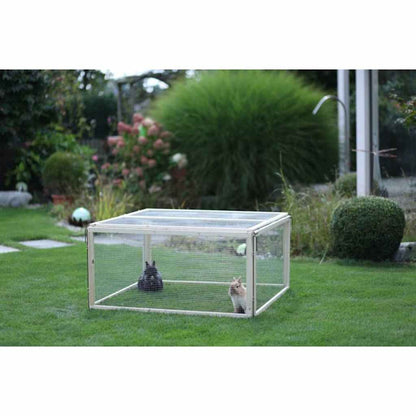 Kerbl Corral Para Mascotas Al Aire Libre Vario Madera Marrón 84399_1