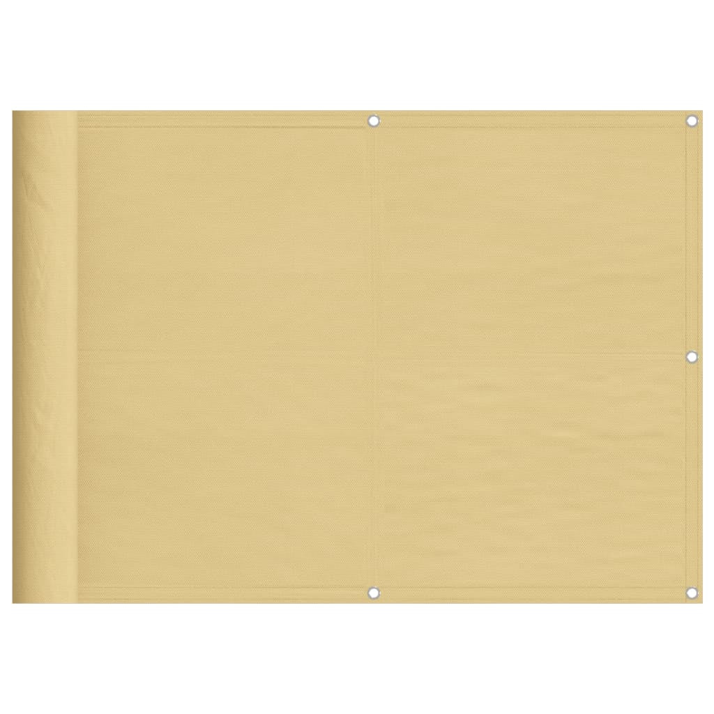Vidaxl Pantalla De Balcón 100% Poliéster Oxford Color Arena 75x600 Cm_0