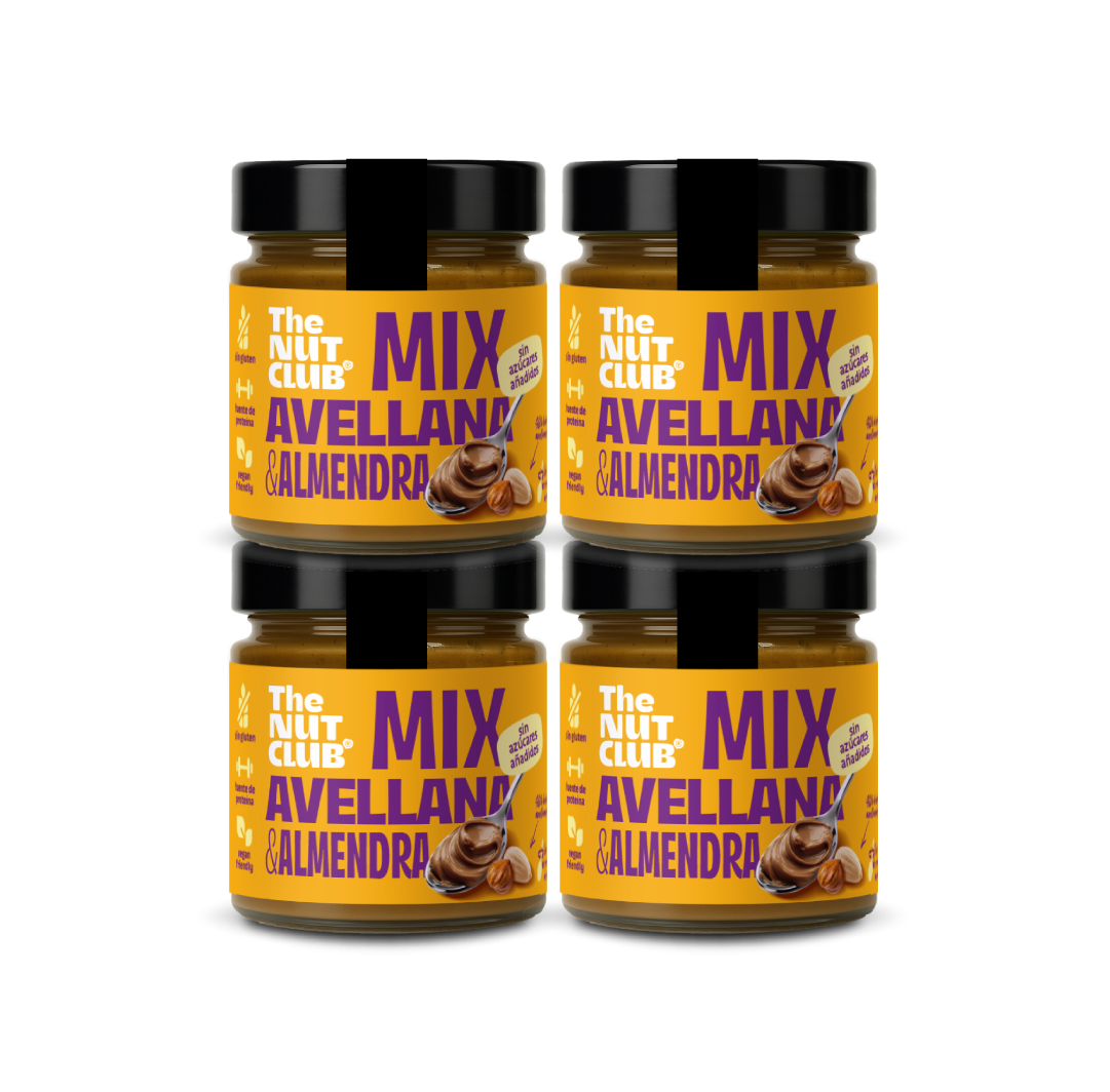 Pack crema de avellana y almendra nacional 4 uds The Nut Club 800g_0