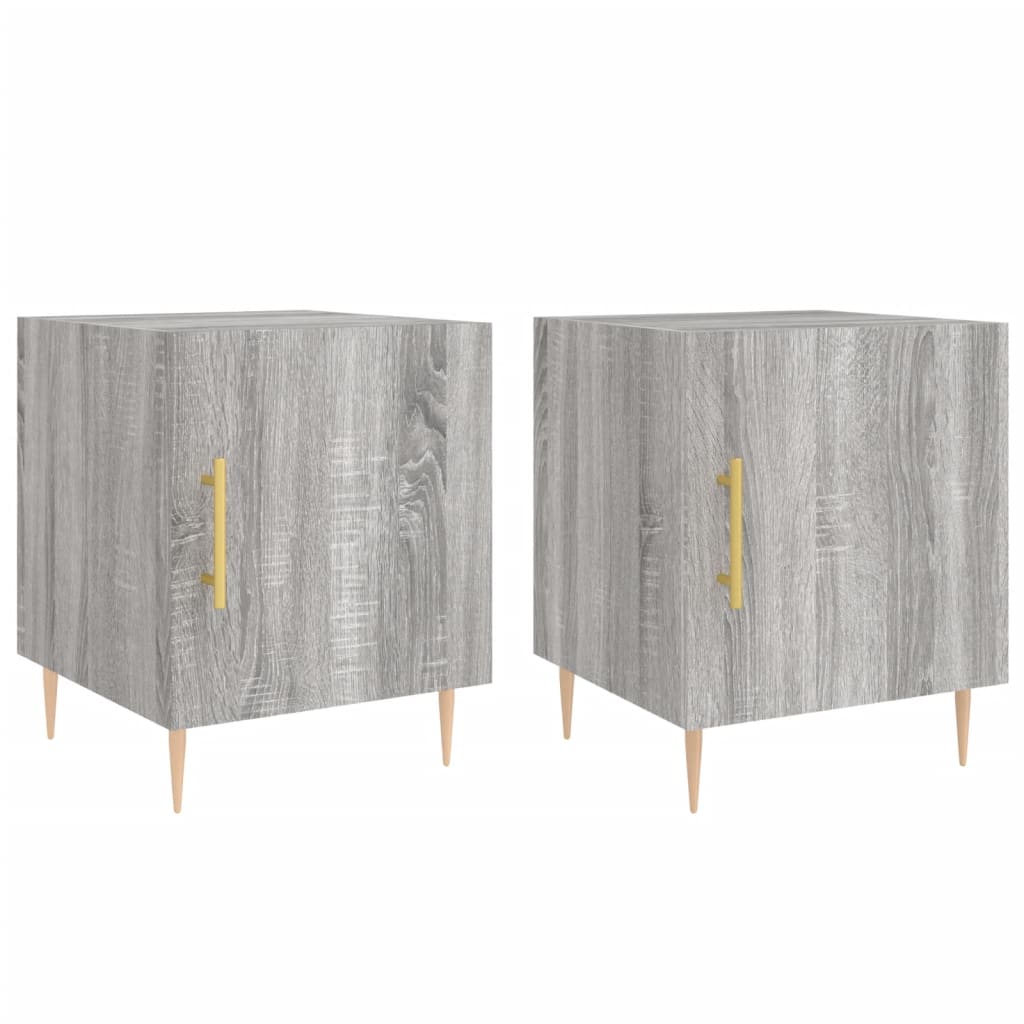 Mesitas Noche 2 Uds Madera Ingeniería Gris Sonoma 40x40x50 Cm_0