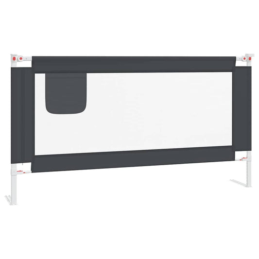 Vidaxl Barandilla De Seguridad Cama De Niño Gris Oscuro Tela 160x25 Cm_0