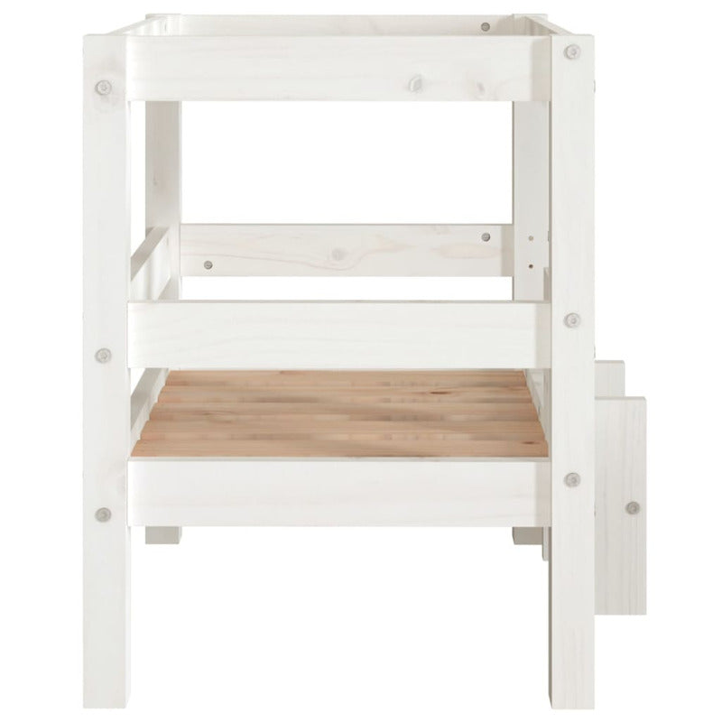 Vidaxl Cama Para Perros Madera Maciza De Pino Blanco 55,5x53,5x60 Cm_5