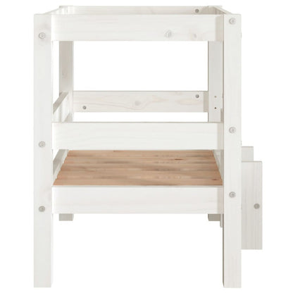 Vidaxl Cama Para Perros Madera Maciza De Pino Blanco 55,5x53,5x60 Cm_5