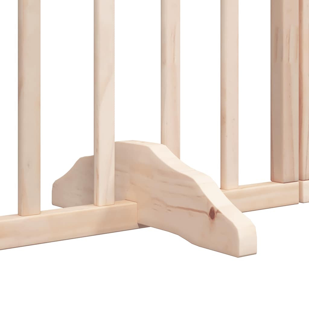 Vidaxl Puerta Para Perros Plegable 8 Paneles Madera De Álamo 640 Cm_4
