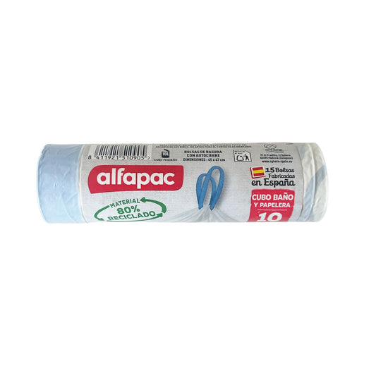 Pack De 20 Rollos De 15 Bolsas De Basura De 10l Con Autocierre_0