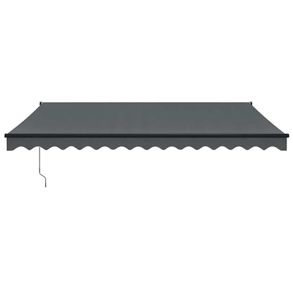 Toldo Retráctil Aluminio Y Tela Gris Antracita 4x3 M_2
