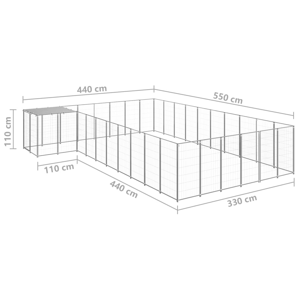 Perrera Plateada 19,36 M² Acero_5