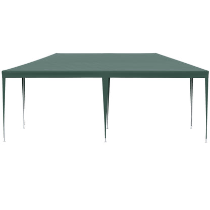 Outsunny Carpa De Jardín 6x3 M Con 4 Paredes Laterales 2 Ventanas Visibles Verde_4
