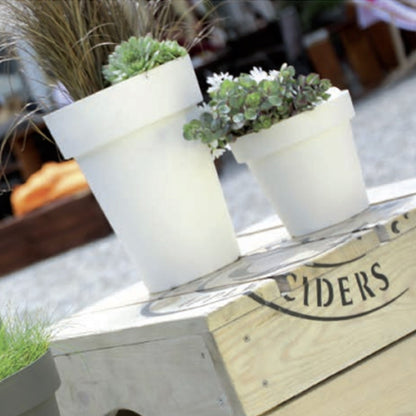 Maceta De Plastico Lofly En Color Blanco 15,8 (largo) X 15,8 (ancho) X 14,4 (alto) Cm_2