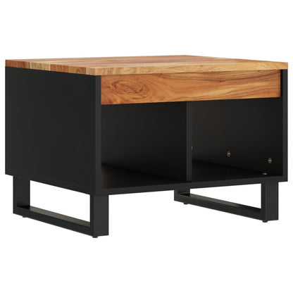 Mesa De Centro De Madera Maciza De Acacia 55x50x40 Cm_0