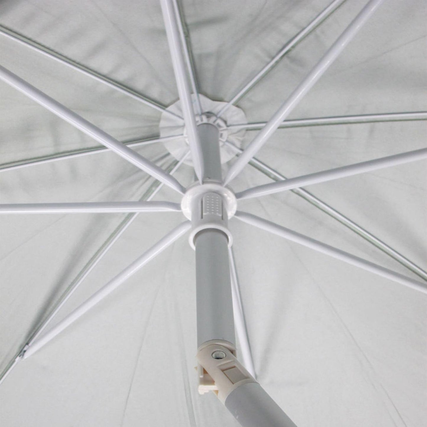 Sombrilla Playa Aluminio Extra Grande Ø 220 Cm. Con Protección Uv, Cuspide Anti Viento, Mastil Aluminio Con Mango Y Espiral_1