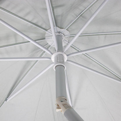 Sombrilla Playa Aluminio Extra Grande Ø 220 Cm. Con Protección Uv, Cuspide Anti Viento, Mastil Aluminio Con Mango Y Espiral_1
