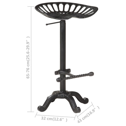 Taburete De Cocina Hierro Fundido Negro_5
