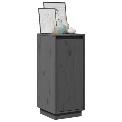 Aparador De Madera Maciza De Pino Gris 31,5x34x75 Cm / Vetonek_3