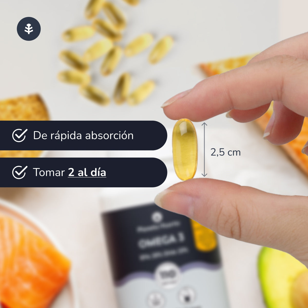 Pack 2x Omega 3 EPA 35% DHA 25% Planeta Huerto 110 Perlas