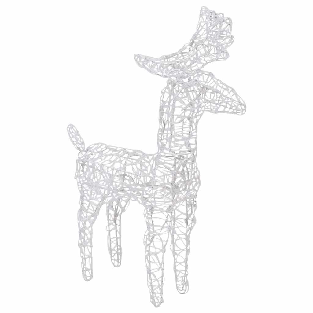 Vidaxl Reno Y Trineo Adorno Navideño 160 Leds Acrílico 130 Cm_3