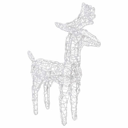 Vidaxl Reno Y Trineo Adorno Navideño 160 Leds Acrílico 130 Cm_3