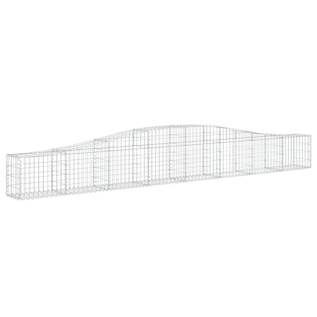 Cestas De Gaviones 6 Uds Forma De Arco Hierro 400x30x40/60 Cm_2