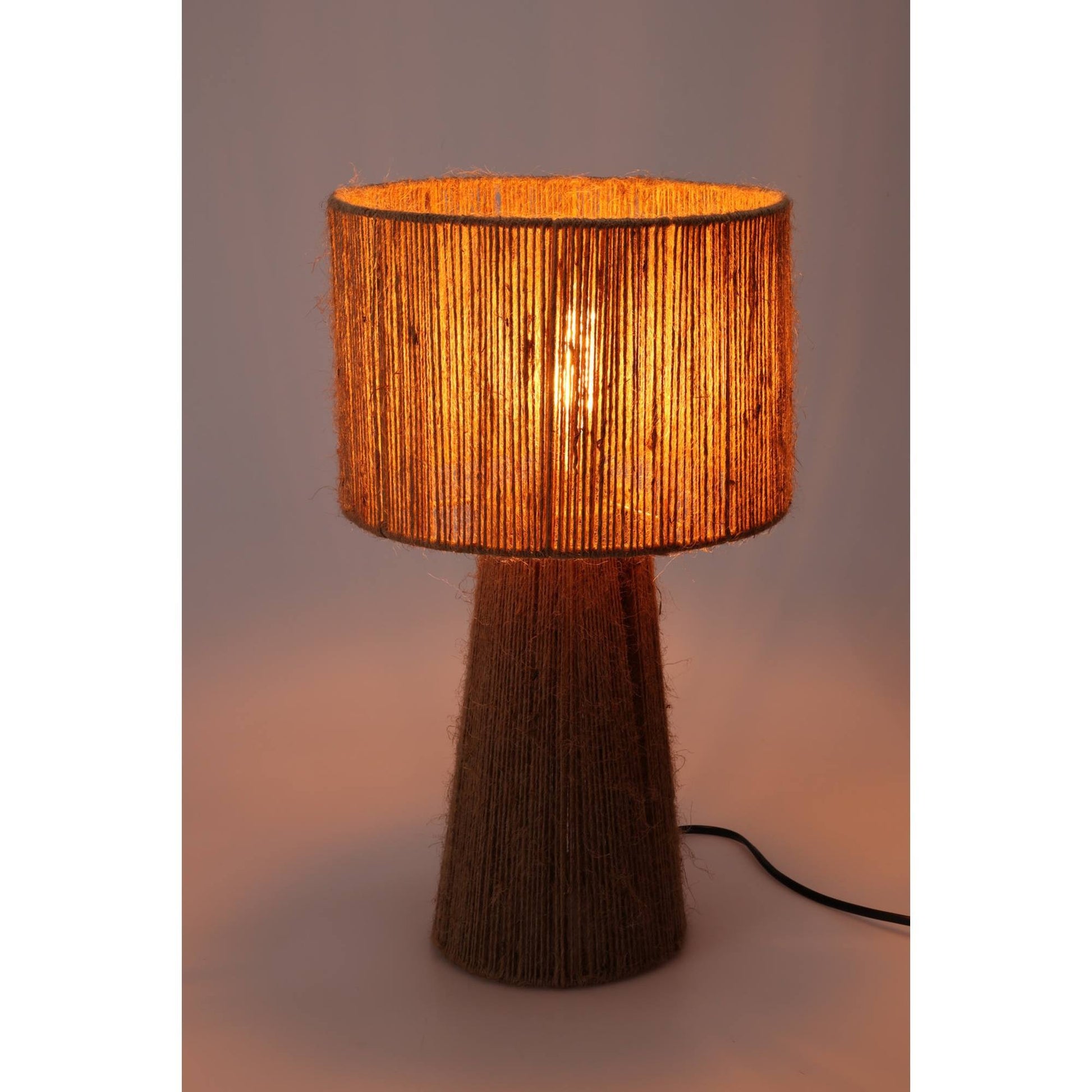 Well Home Lámpara De Mesa En Yute Natural Ø27x45cm