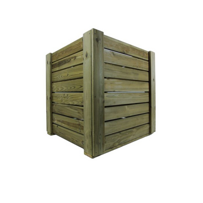 Macetero De Madera Eko Xxl Vidahuerto Para Árboles Y Plantas Grandes 80x80x80 Cm.