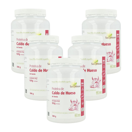 Pack 5 x Proteína de caldo de hueso 300 g Sura Vitasan
