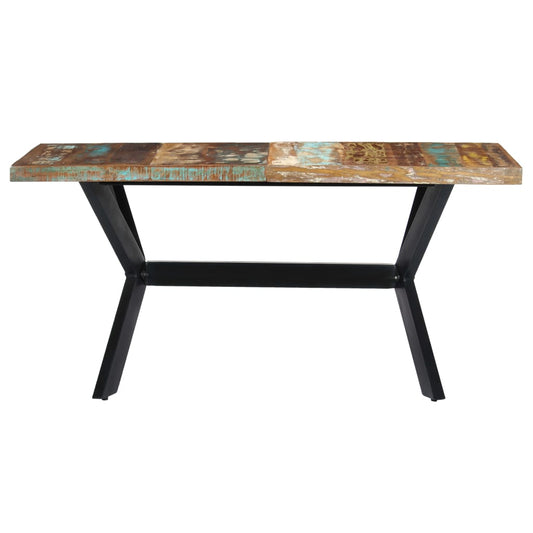 Mesa De Comedor De Madera Maciza Reciclada 140x70x75 Cm_0