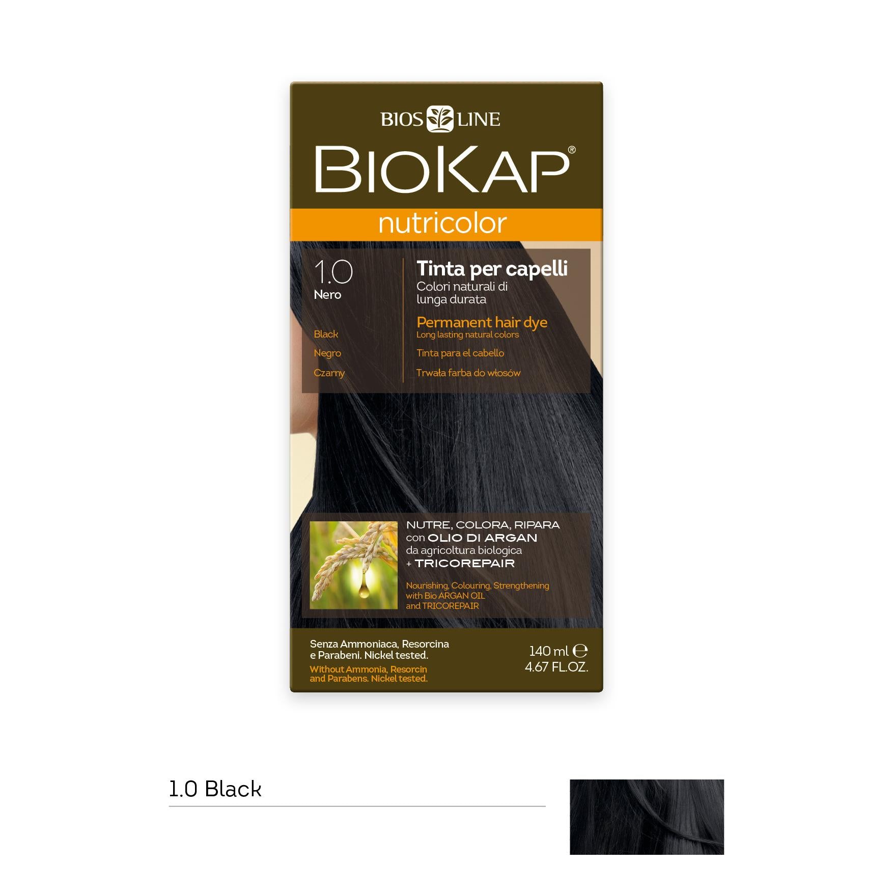 Tinte Negro Dye 1.0 Biokap 140 ml
