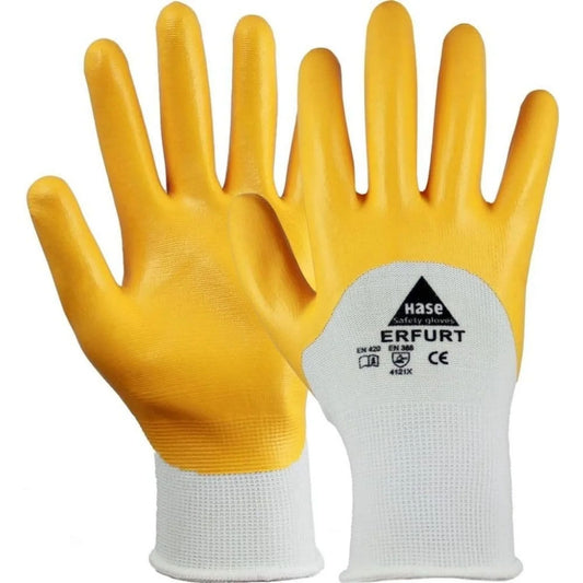 Guantes De Trabajo Nitrilo Amarillos Talla 12_0