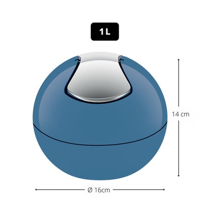 Papelera Spirella bowl 1 Litro De Poliestireno En Color Azul 16 X 14 Cm_1