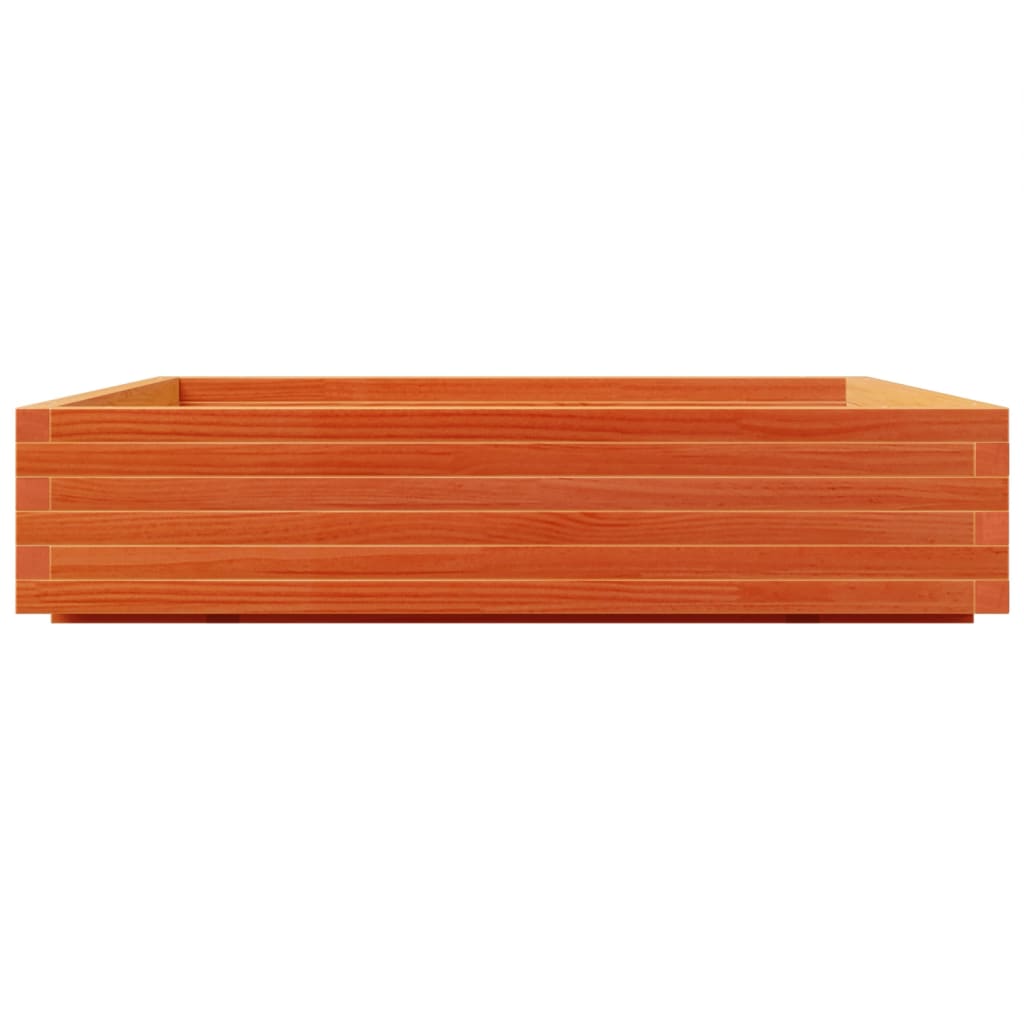 Jardinera De Madera Maciza De Pino Marrón Cera 110x110x26,5 Cm_5