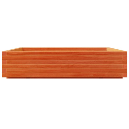 Jardinera De Madera Maciza De Pino Marrón Cera 110x110x26,5 Cm_5