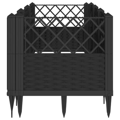 Jardinera Con Clavijas Pp Negro 123,5x43,5x43,5 Cm_3