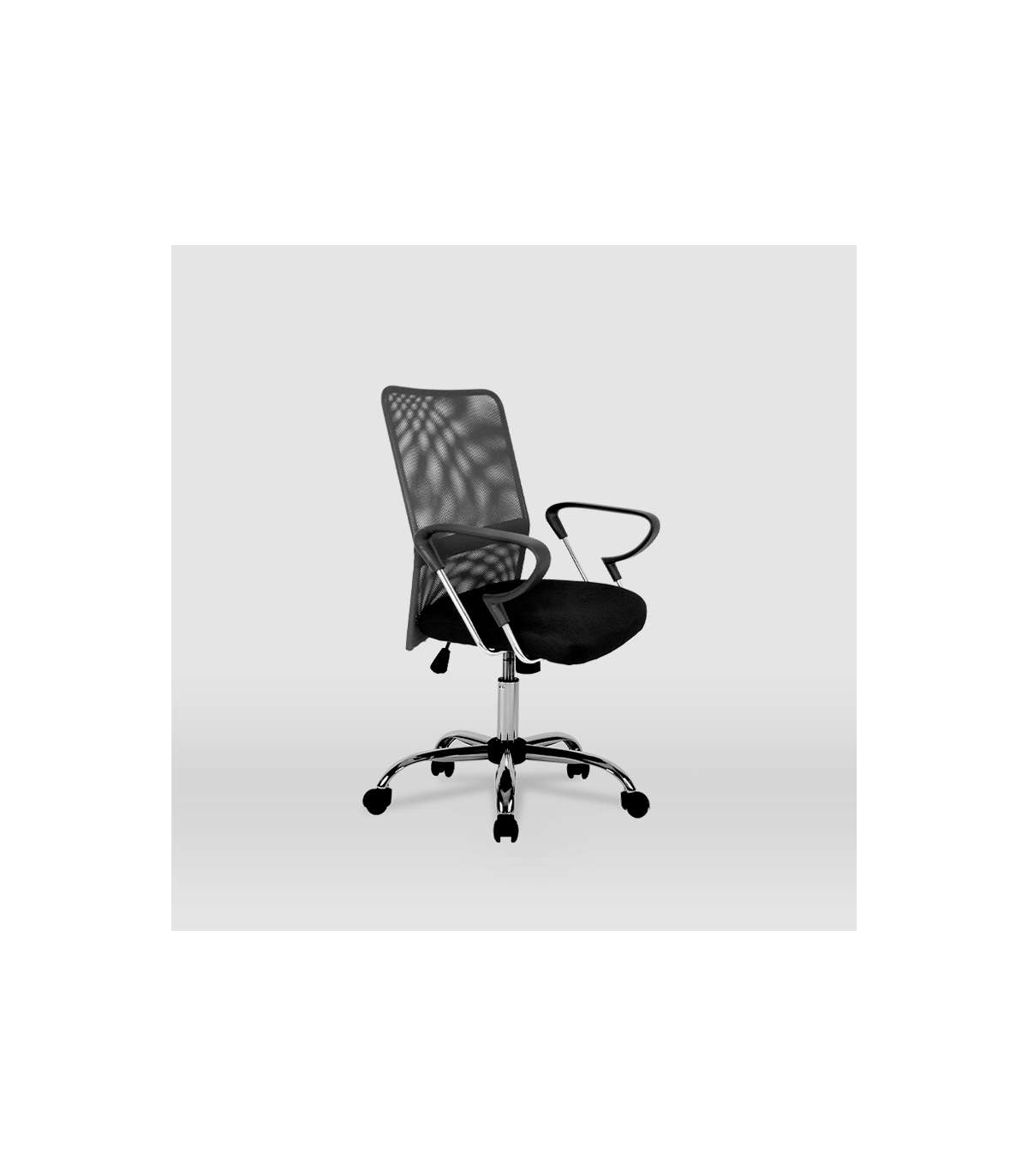 Silla Despacho Giratoria Helena Tapizada En Tejido Transpirable Gris, 86/96cm(alto) 59cm(a_1