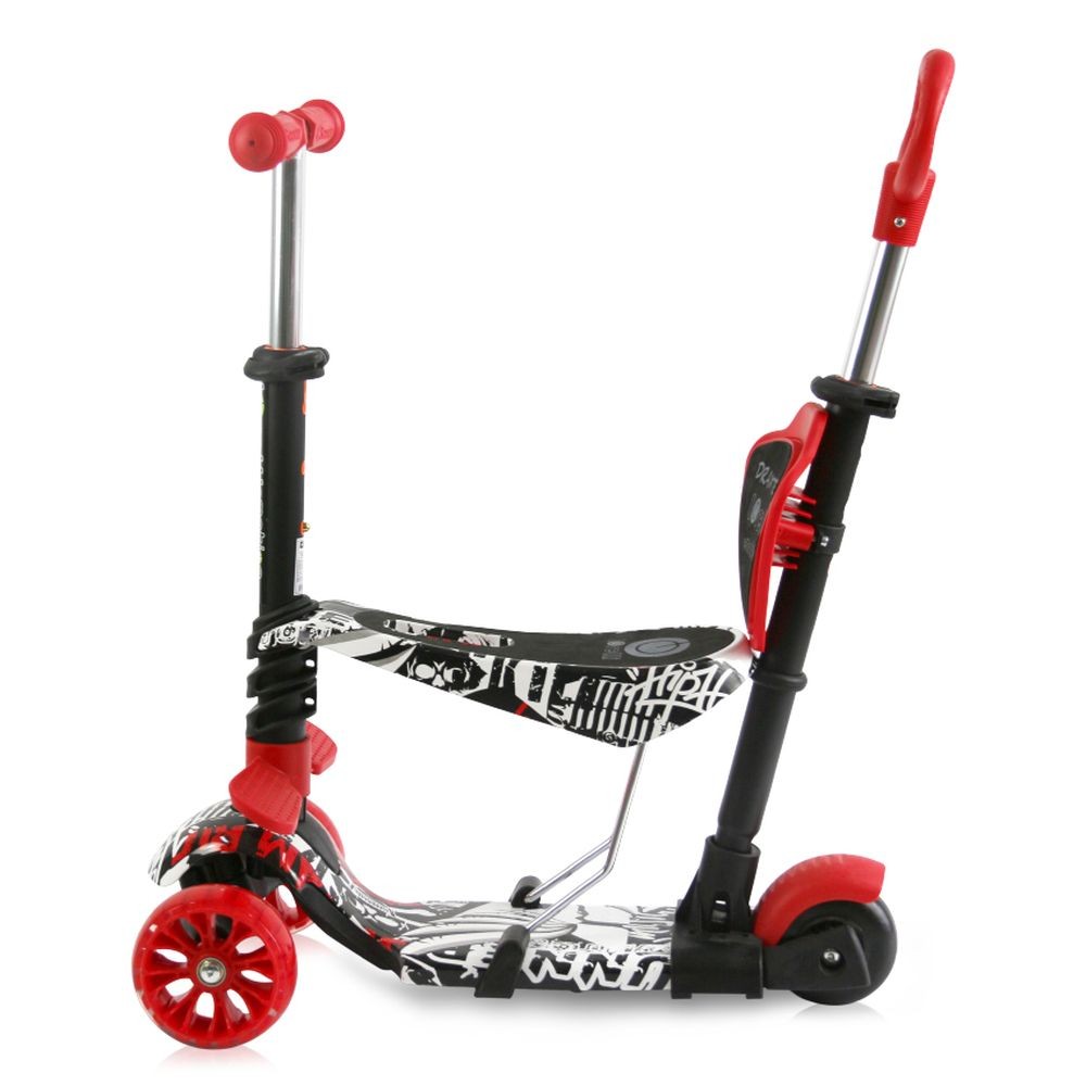 Patinete Evolutivo Con Asiento Y Mango Parental Draxter Plus Black Graffiti_2