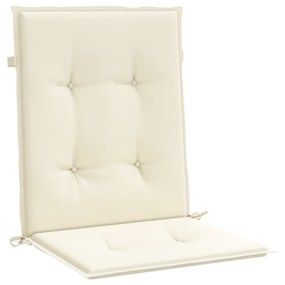 Vidaxl Cojín Silla Jardín Respaldo Bajo 2 Uds Tela Oxford Crema_3
