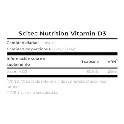 Vitamin D3 250 Caps
