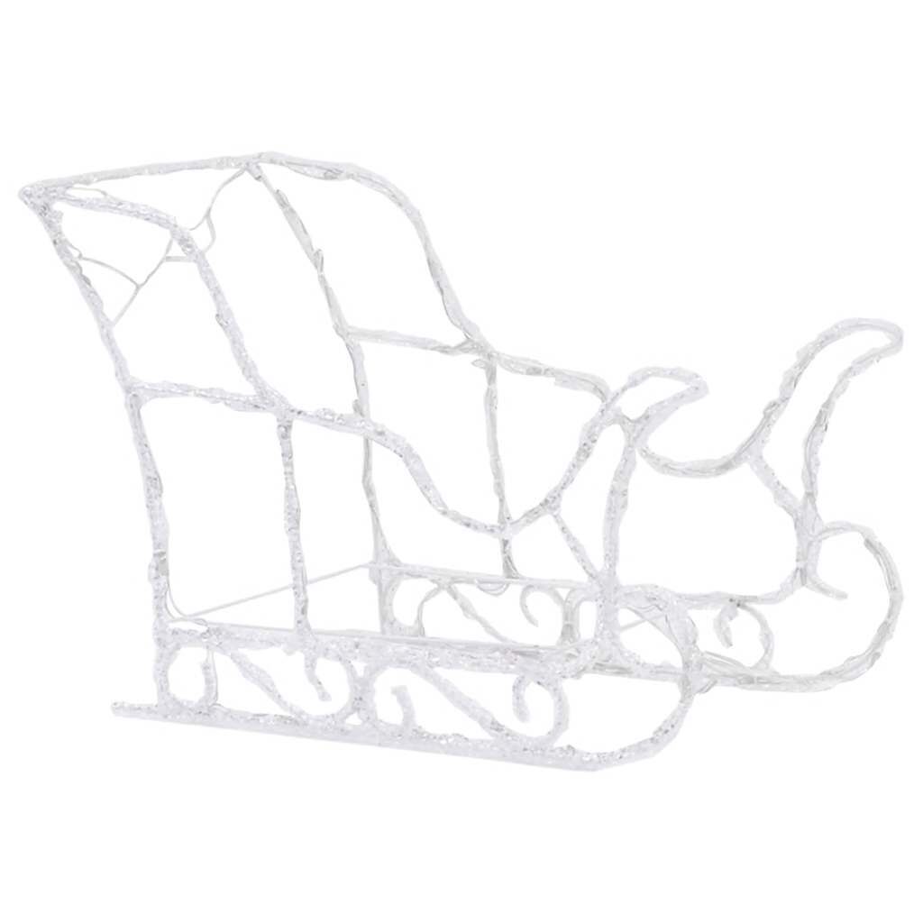 Vidaxl Reno Y Trineo Adorno Navideño 160 Leds Acrílico 130 Cm_4