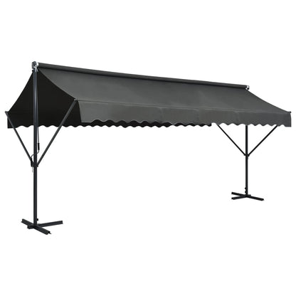 Toldo De Pie Independiente Gris Antracita 500x300 Cm_1