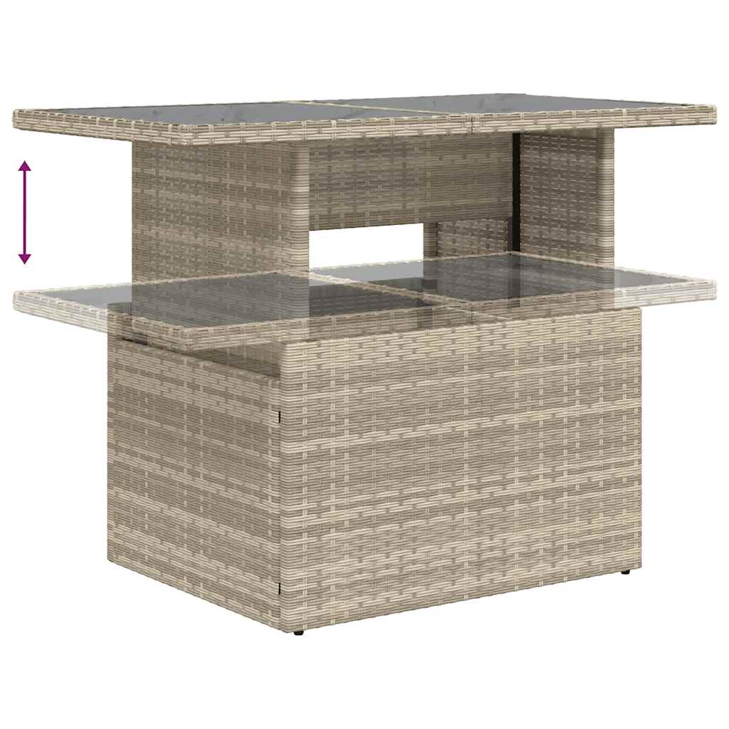 Set De Sofás De Jardín 8 Pzas Y Cojines Ratán Sintético Gris / Vetonek_4