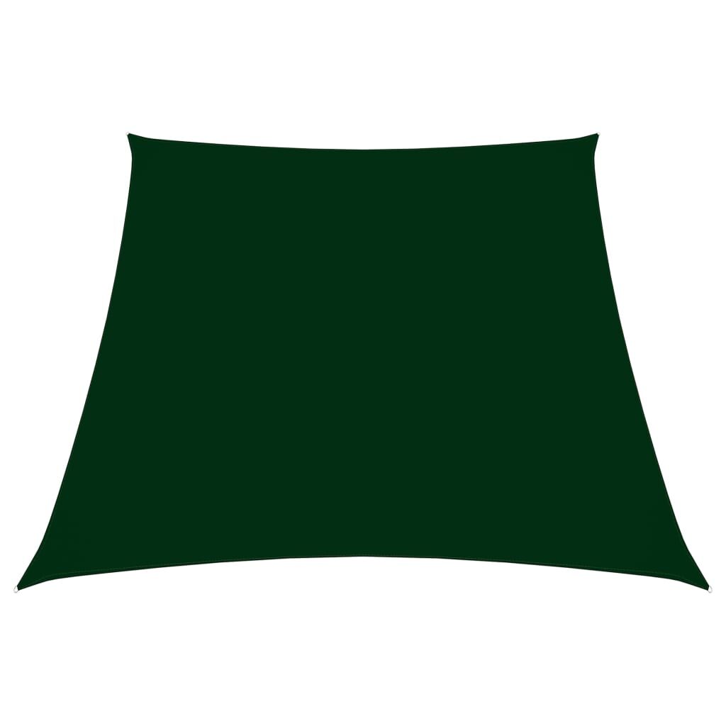 Vidaxl Toldo De Vela Tela Oxford Trapecio Verde Oscuro 2/4x3 M_0