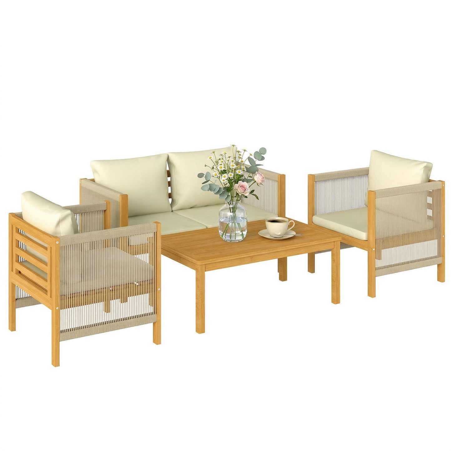 Outsunny Conjunto De Jardín Exterior De 4 Piezas_0