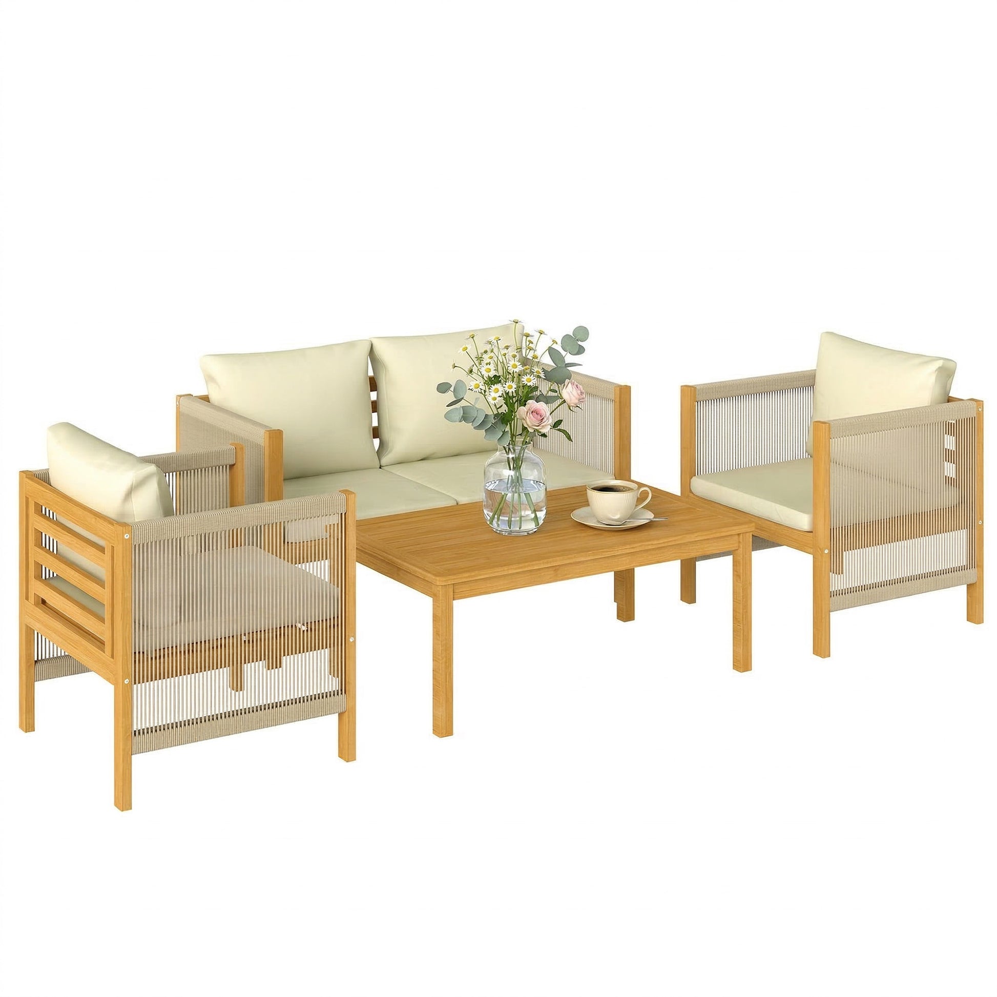 Outsunny Conjunto De Jardín Exterior De 4 Piezas_0