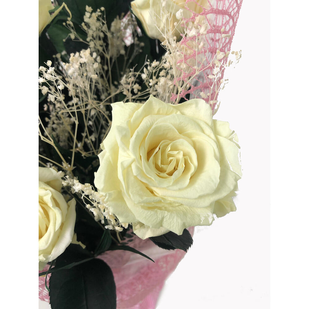 Mundo Eterno Ramo De 6 Rosas Eternas Blancas